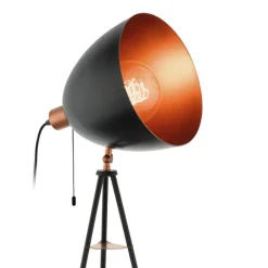 EGLO Chester gulvlampe, sort, kobber