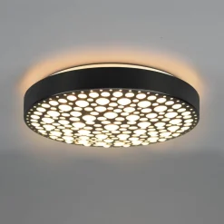 Chizu LED-loftlampe Ø 40,5cm kan dæmpes RGB sort^Reality Leuchten
