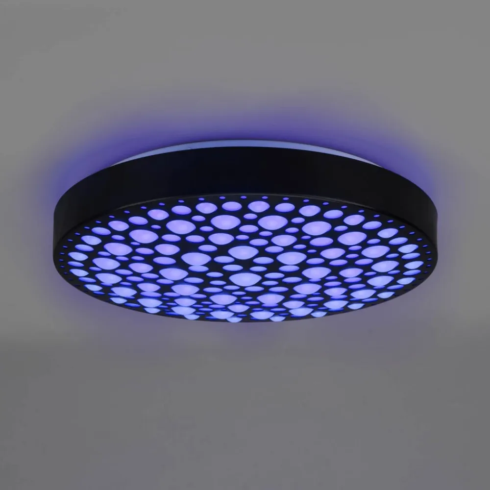 Chizu LED-loftlampe Ø 40,5cm kan dæmpes RGB sort^Reality Leuchten
