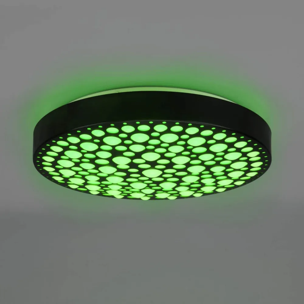 Chizu LED-loftlampe Ø 40,5cm kan dæmpes RGB sort^Reality Leuchten