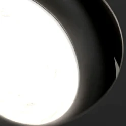 Choice indbygningsspot aluminium, kan roteres sort^ORION Discount