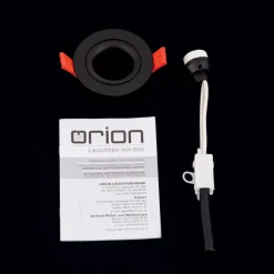 Choice indbygningsspot aluminium, kan roteres sort^ORION Discount