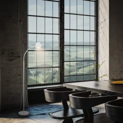 Briloner Cielo LED-gulvlampe, hvid, touchdæmper, USB-kabel