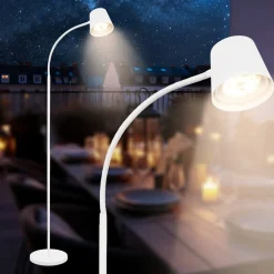 Briloner Cielo LED-gulvlampe, hvid, touchdæmper, USB-kabel