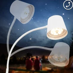 Briloner Cielo LED-gulvlampe, hvid, touchdæmper, USB-kabel