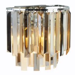 Searchlight Clarissa væglampe med krystalprismer