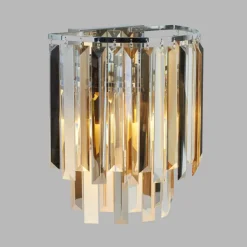 Searchlight Clarissa væglampe med krystalprismer