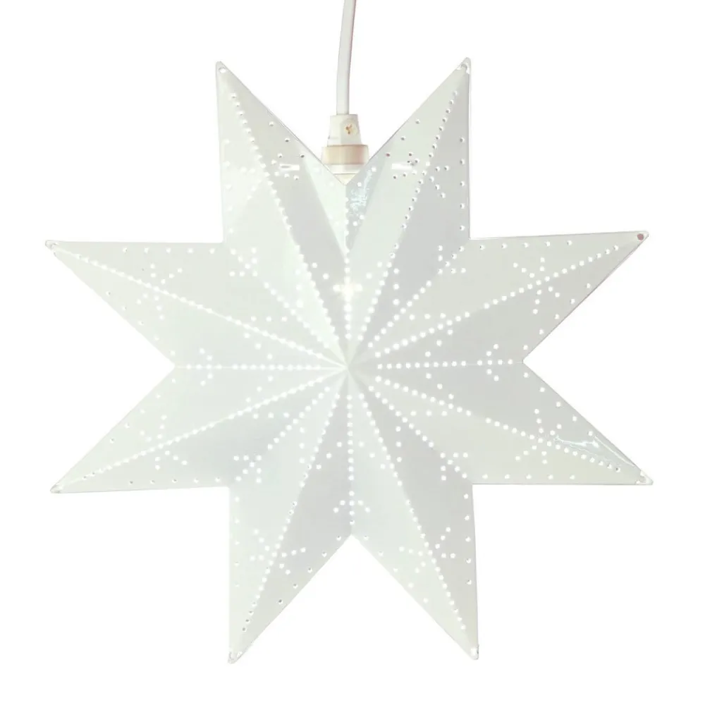 STAR TRADING Julepynt|Julestjerner>Classic dekostjerne af metal, hvid