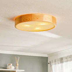 Cleo loftlampe, Ø 47,5 cm, 4 lyskilder, fyrretræ, E27^TEMAR LIGHTING Hot