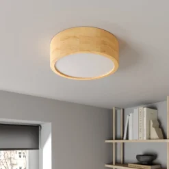 TEMAR LIGHTING Cleo loftlampe, Ø 27,5 cm, 2 lyskilder, fyrretræ, E27