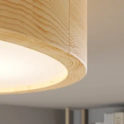 TEMAR LIGHTING Cleo loftlampe, Ø 27,5 cm, 2 lyskilder, fyrretræ, E27