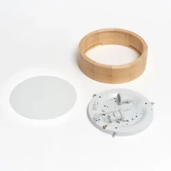 TEMAR LIGHTING Cleo loftlampe, Ø 27,5 cm, 2 lyskilder, fyrretræ, E27