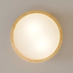 TEMAR LIGHTING Cleo loftlampe, Ø 27,5 cm, 2 lyskilder, fyrretræ, E27