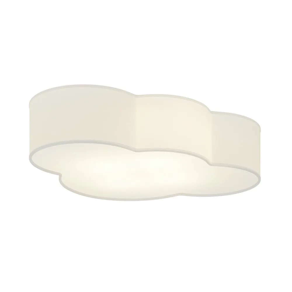 Cloud loftlampe, hvid, tekstil, længde 62 cm, E27, 4 lyskilder.^TK Lighting Outlet