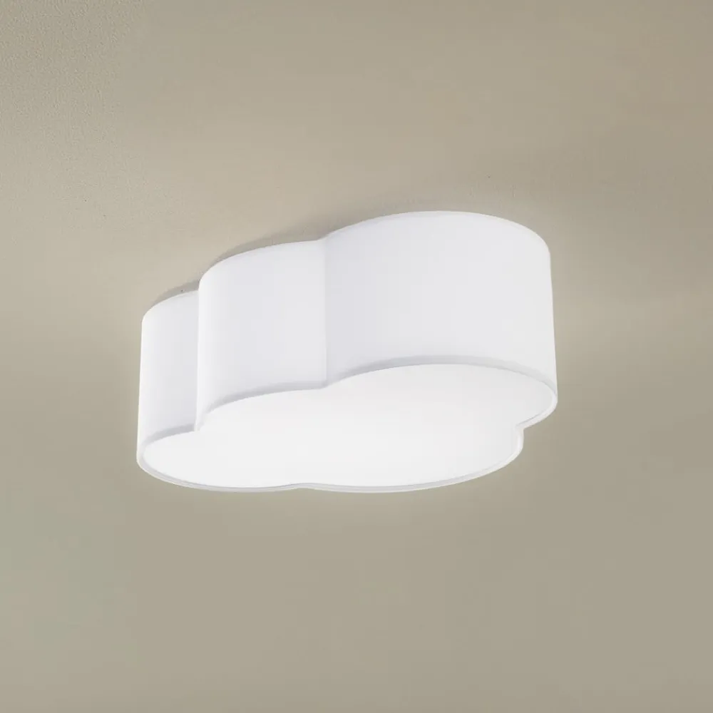 Børn TK Lighting Cloud loftlampe, tekstil, 41 x 31 cm, hvid