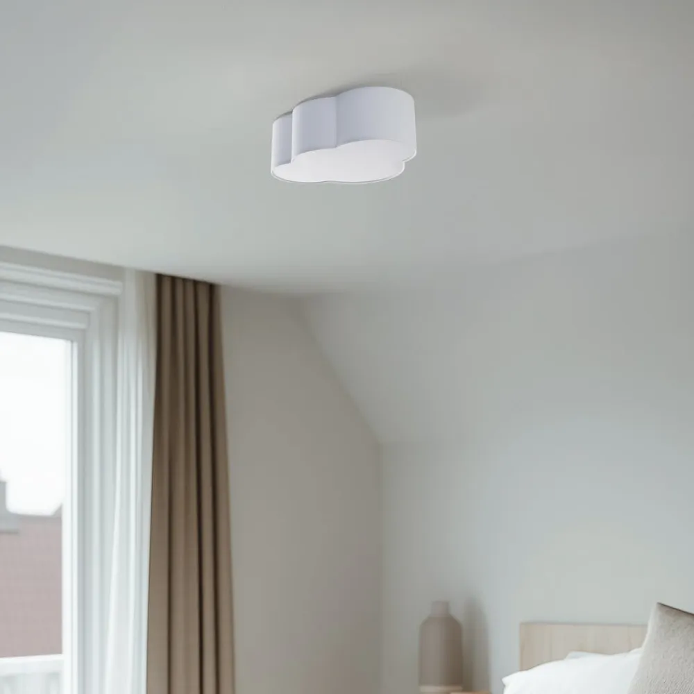 Børn TK Lighting Cloud loftlampe, tekstil, 41 x 31 cm, hvid