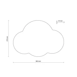 Cloud væglampe, beige, stål, indirekte lys, 38 x 27 cm^TK Lighting Sale