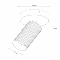 Clubs loftspot, 1 lyskilde, sort^Lucide Hot