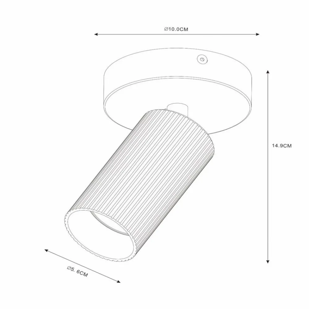 Clubs loftspot, 1 lyskilde, sort^Lucide Hot