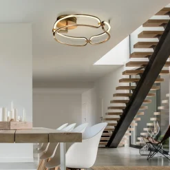 Schuller Valencia Colette LED-loftslampe, tre pærer, rosaguld