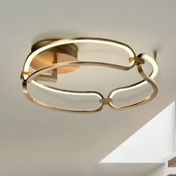 Schuller Valencia Colette LED-loftslampe, tre pærer, rosaguld