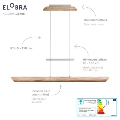 Colombia S LED-pendellampe, eg natur^Elobra Online