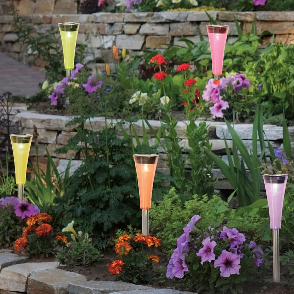 Colorato - farverig LED solcelle jordspyd 5 sæt^Näve