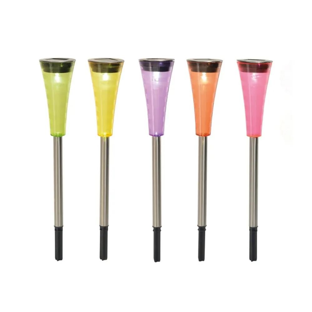 Colorato - farverig LED solcelle jordspyd 5 sæt^Näve