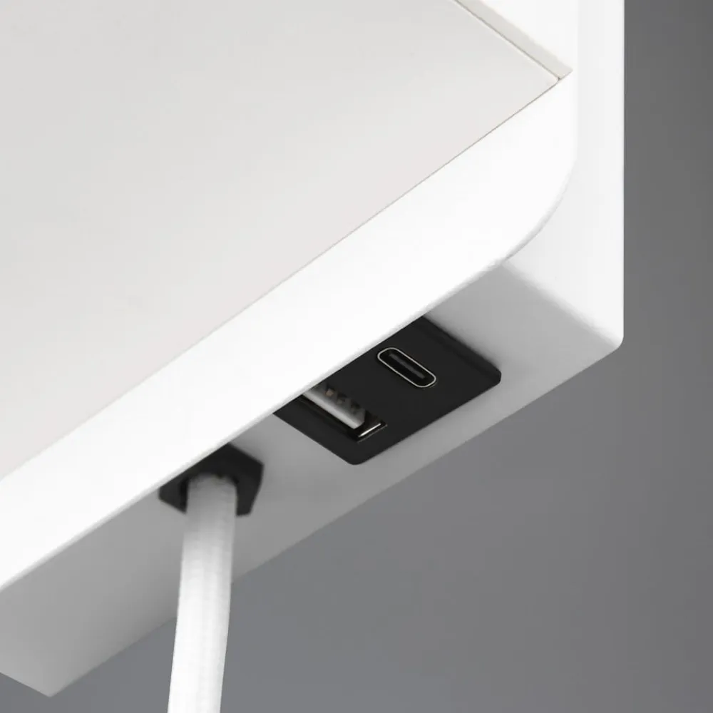 Trio Lighting Comfort væglampe, mat hvid, metal, stik, E14