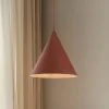 Cono pendel, enkelt lys, Ø 25 cm, teglrød^TK Lighting Hot