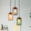 Trio Lighting Cork hængelampe, flerfarvet, Ø 30 cm, 3 lyskilder, glas/kork