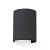 FARO BARCELONA Væglamper>Cotton væglampe, buet, 20 x 15 cm, sort