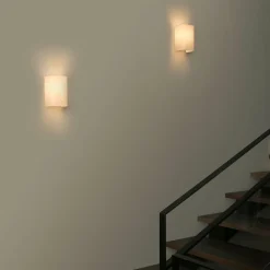 Cotton væglampe, kantet, 20 x 12 cm, beige^FARO BARCELONA New