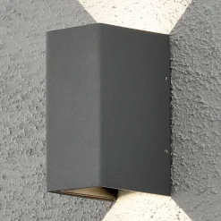 Cremona udendørs LED-væglampe 8 cm, antracit^Konstsmide Online