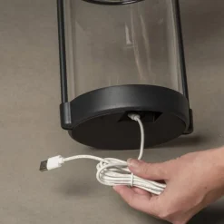 Crotone LED-solcellelygte, kan dæmpes, USB^Konstsmide