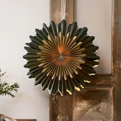 STAR TRADING Crystal dekostjerne, papir, uden fatning, grøn