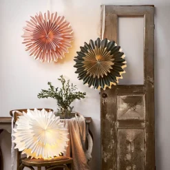 STAR TRADING Crystal dekostjerne, papir, uden fatning, grøn