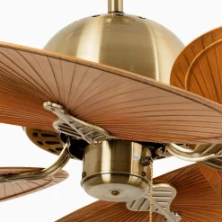 Cuba L loftventilator, fire vinger, antik guld^FARO BARCELONA Outlet