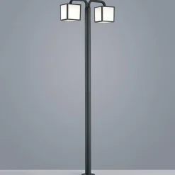 Trio Lighting Cubango LED-lygtepæl med to kubeformede skærme