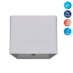 Näve Cube LED-væglampe, batteri, magnetisk, hvid