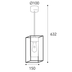 Cubic³ 3368 hængelampe antik messing/opal^Moretti Luce Discount