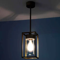 Cubic³ 3368 hængelampe antik messing/klar^Moretti Luce Hot
