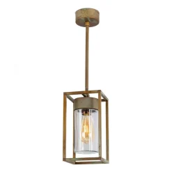 Cubic³ 3368 hængelampe antik messing/klar^Moretti Luce Hot