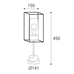 Moretti Luce Cubic³ 3369 sokkellampe antik messing/opal