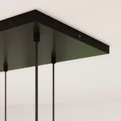 TK Lighting Cubus hængelampe, 85 cm, 8 lyskilder, klar/honning/brun, glas