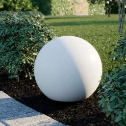 Nowodvorski Lighting Dekorationsbelysning|Terrassebelysning>Cumulus M terrasselampe, hvid, plast, Ø 45 cm, IP44