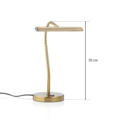 Curtis bøjelig LED-bordlampe, antik messing^Trio Lighting Best