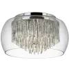 Curva loftlampe af glas med alu-spiraler^Searchlight Discount