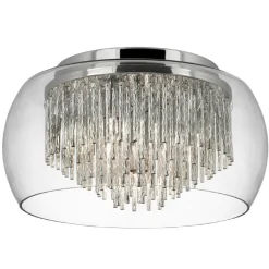 Curva loftlampe af glas med alu-spiraler^Searchlight Discount