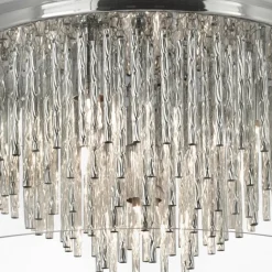 Curva loftlampe af glas med alu-spiraler^Searchlight Discount